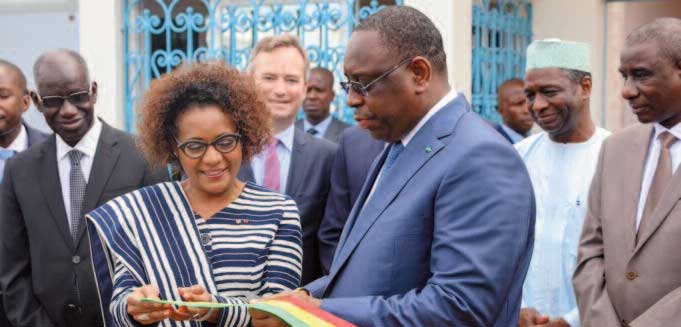 Michaëlle Jean et le président du Sénégal Macky Sall